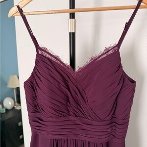 Azazie Strapless Dress in Deep Purple